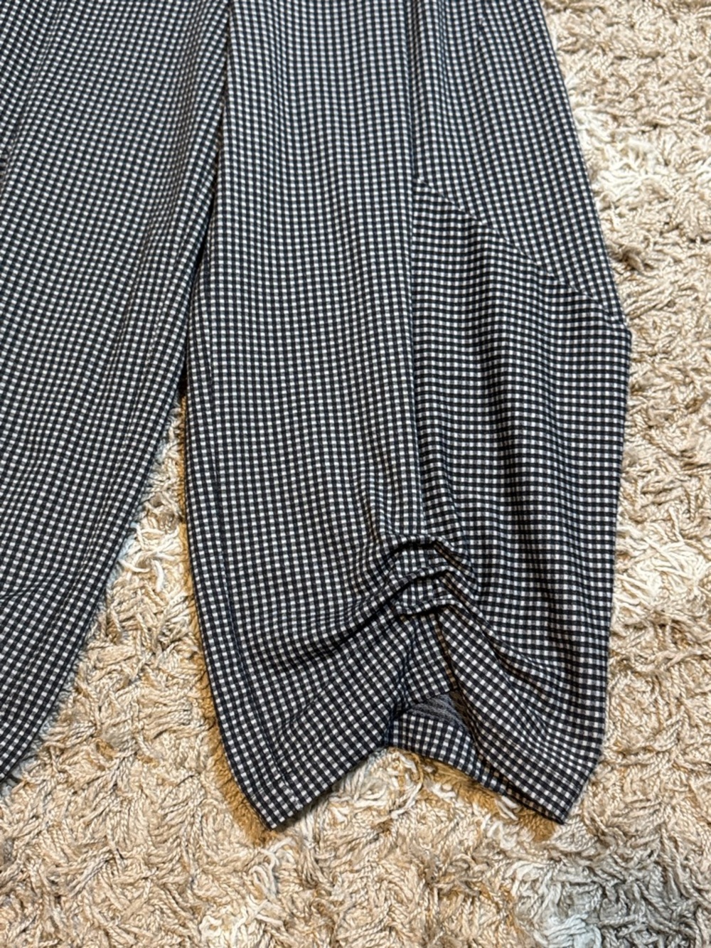 NWT XIAO Black & Gray Gingham Lantern Lagenlook Pants size Medium - Picture 2 of 12